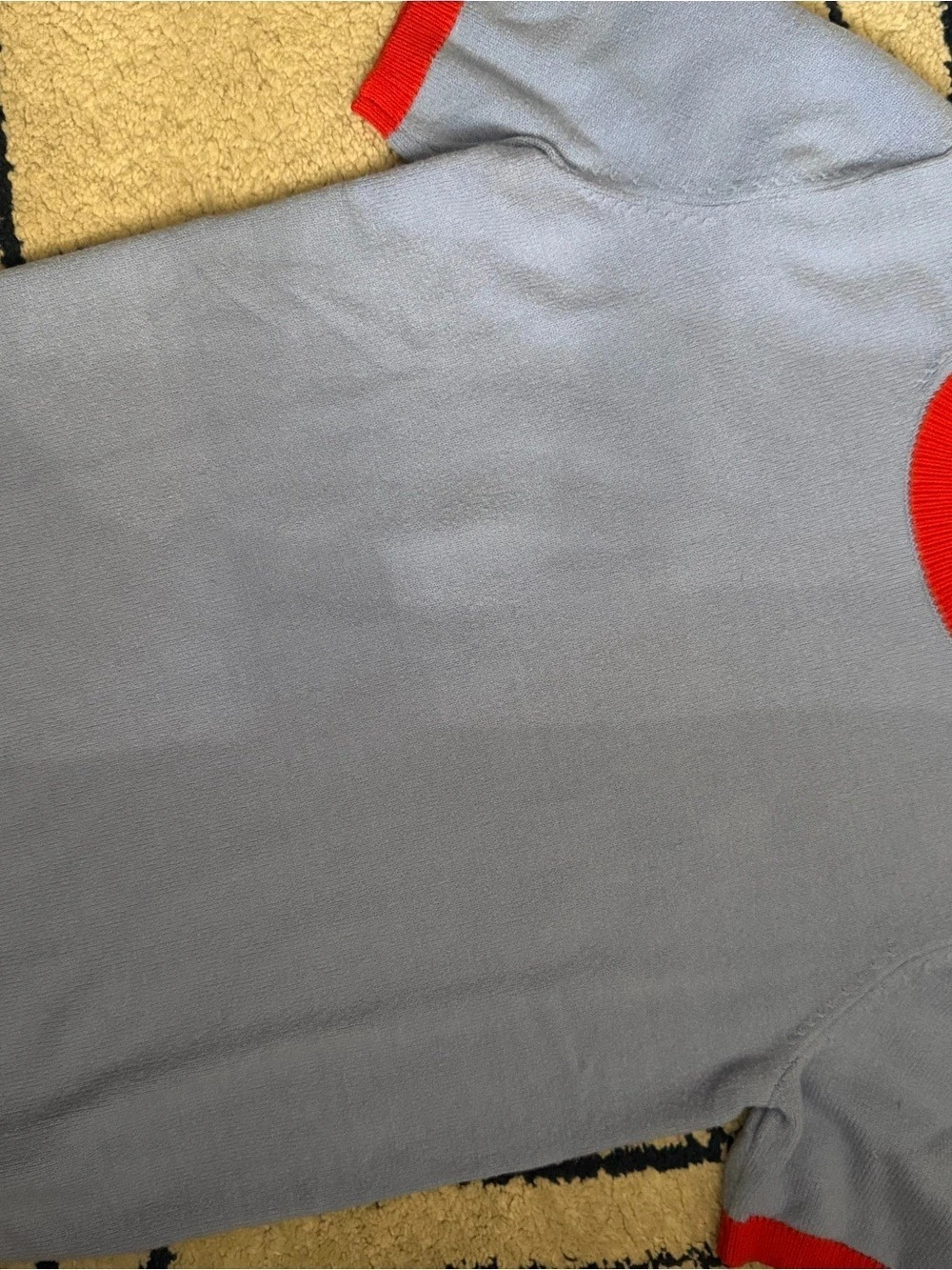Ann Taylor Red Trim Button Front Sweater Small